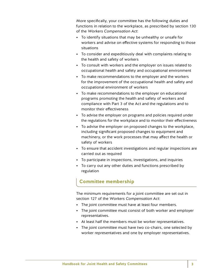 WorkSafe BC Health And Safety Committee Handbook